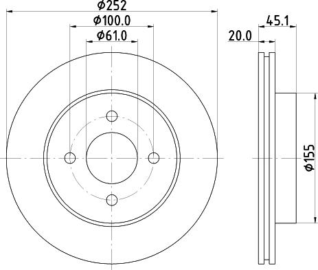 HELLA 8DD 355 112-961 - Гальмівний диск autozip.com.ua