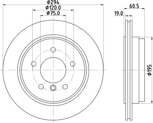 HELLA 8DD 355 112-271 - Гальмівний диск autozip.com.ua