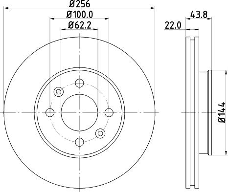 HELLA 8DD 355 117-981 - Гальмівний диск autozip.com.ua