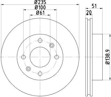 HELLA 8DD 355 117-681 - Гальмівний диск autozip.com.ua