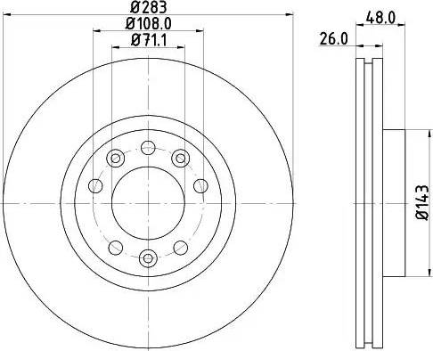 HELLA 8DD 355 117-341 - Гальмівний диск autozip.com.ua