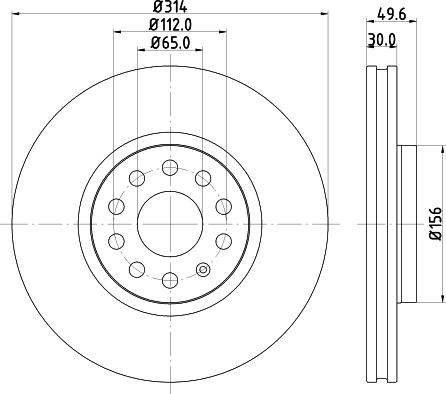 HELLA 8DD 355 117-791 - Гальмівний диск autozip.com.ua