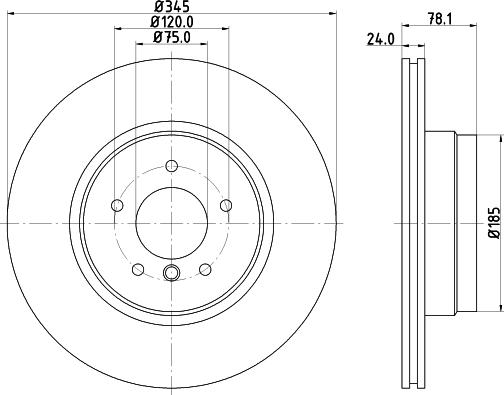 HELLA 8DD 355 117-761 - Гальмівний диск autozip.com.ua