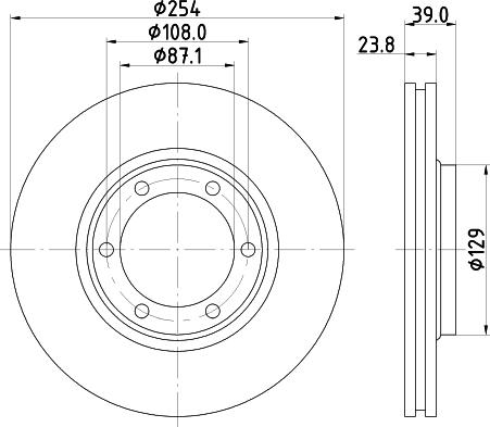 HELLA 8DD 355 134-051 - Гальмівний диск autozip.com.ua