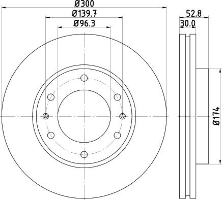 HELLA 8DD 355 134-021 - Гальмівний диск autozip.com.ua