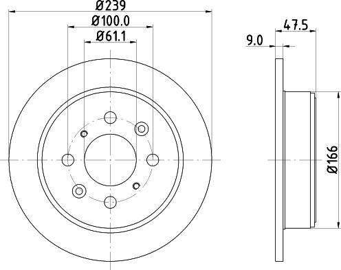 HELLA 8DD 355 134-141 - Гальмівний диск autozip.com.ua