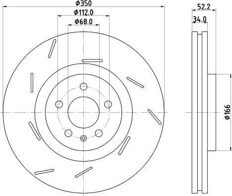 HELLA 8DD 355 134-361 - Гальмівний диск autozip.com.ua