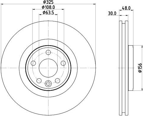 HELLA 8DD 355 135-261 - Гальмівний диск autozip.com.ua