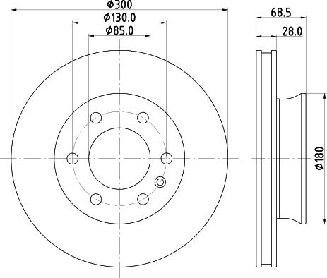 HELLA 8DD 355 131-891 - Гальмівний диск autozip.com.ua