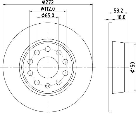 HELLA 8DD 355 131-811 - Гальмівний диск autozip.com.ua