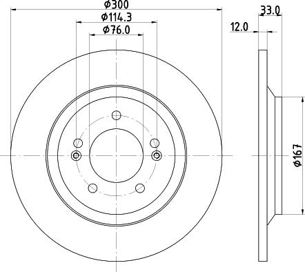 HELLA 8DD 355 131-381 - Гальмівний диск autozip.com.ua