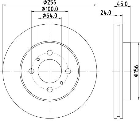 HELLA 8DD 355 133-991 - Гальмівний диск autozip.com.ua