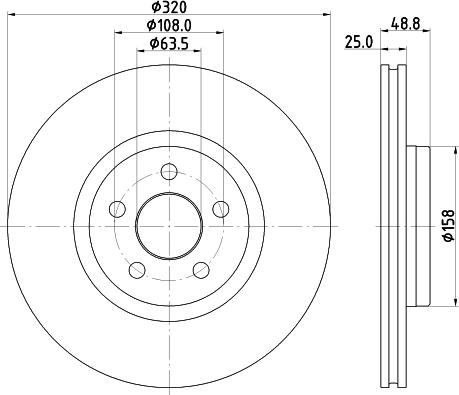 HELLA 8DD 355 133-561 - Гальмівний диск autozip.com.ua