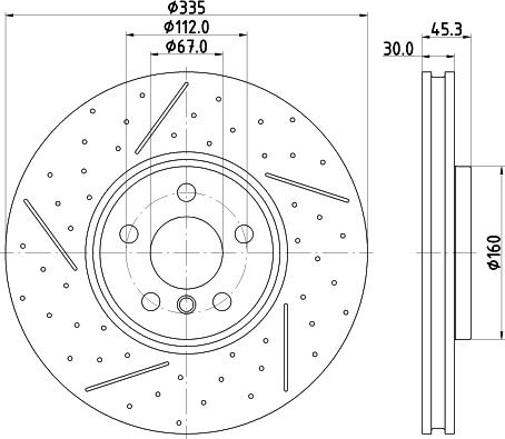 HELLA 8DD 355 133-091 - Гальмівний диск autozip.com.ua