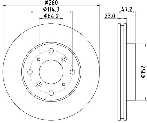 HELLA 8DD 355 133-881 - Гальмівний диск autozip.com.ua