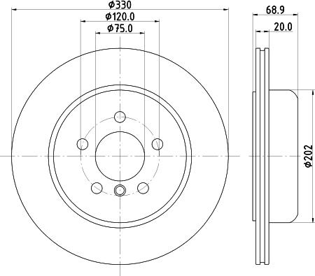 HELLA 8DD 355 132-851 - Гальмівний диск autozip.com.ua