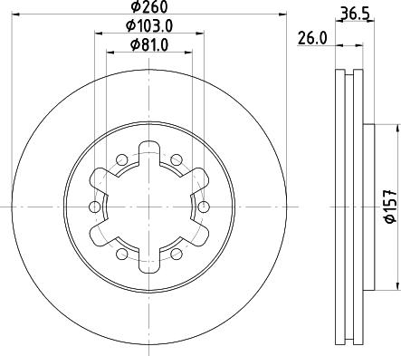 HELLA 8DD 355 129-911 - Гальмівний диск autozip.com.ua