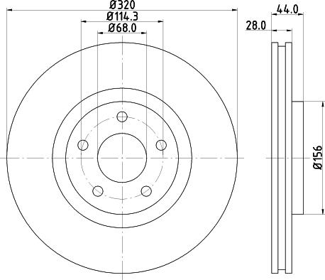 HELLA 8DD 355 129-981 - Гальмівний диск autozip.com.ua