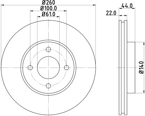 HELLA 8DD 355 129-931 - Гальмівний диск autozip.com.ua