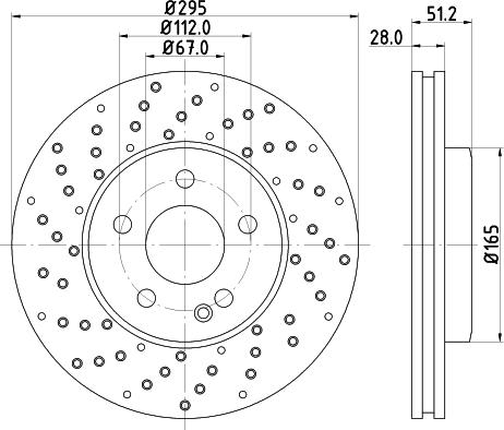 HELLA 8DD 355 129-681 - Гальмівний диск autozip.com.ua