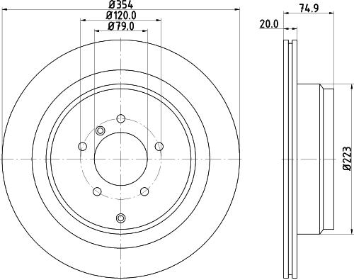 HELLA 8DD 355 124-501 - Гальмівний диск autozip.com.ua