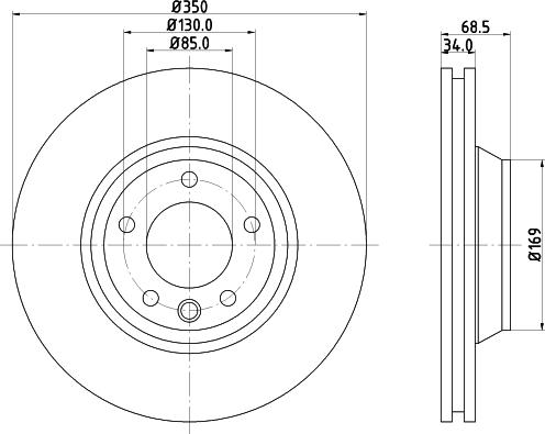 HELLA 8DD 355 124-521 - Гальмівний диск autozip.com.ua