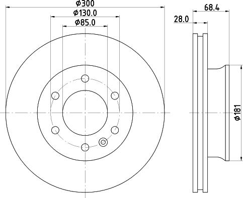 HELLA 8DD 355 124-101 - Гальмівний диск autozip.com.ua