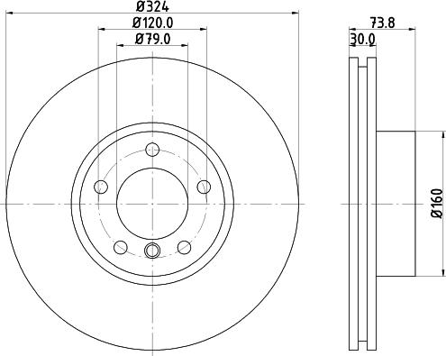 HELLA 8DD 355 124-301 - Гальмівний диск autozip.com.ua