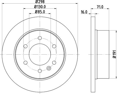 HELLA 8DD 355 124-321 - Гальмівний диск autozip.com.ua