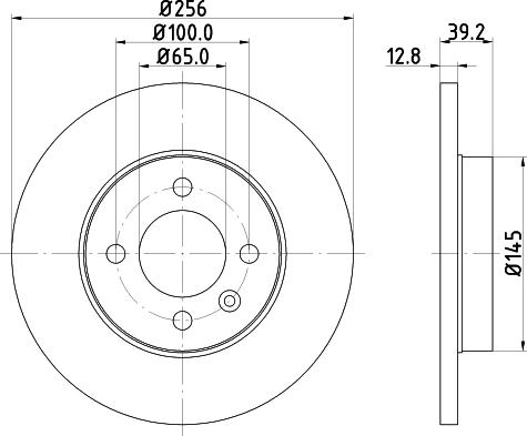 HELLA 8DD 355 124-271 - Гальмівний диск autozip.com.ua