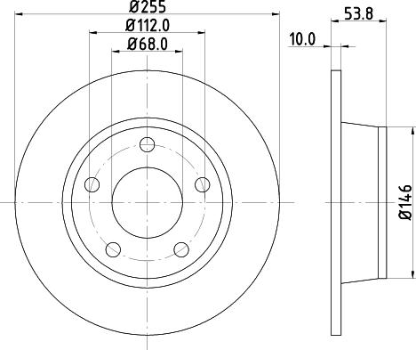 HELLA 8DD 355 124-751 - Гальмівний диск autozip.com.ua