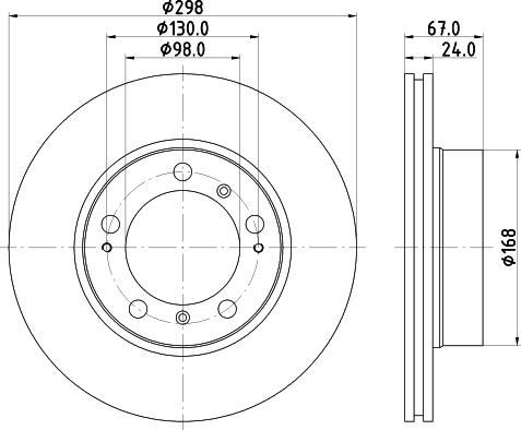 HELLA 8DD 355 125-451 - Гальмівний диск autozip.com.ua