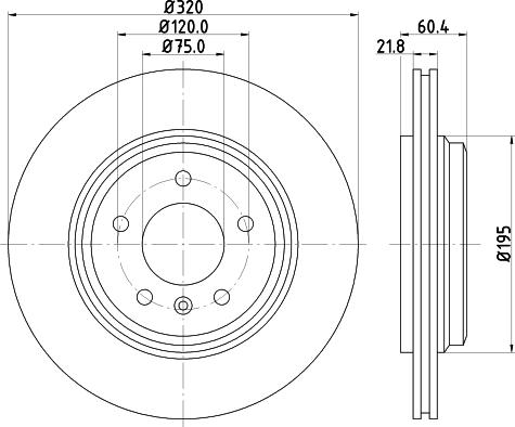 HELLA 8DD 355 125-011 - Гальмівний диск autozip.com.ua