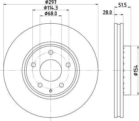 HELLA 8DD 355 126-981 - Гальмівний диск autozip.com.ua