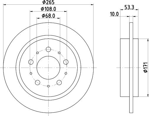 HELLA 8DD 355 126-062 - Гальмівний диск autozip.com.ua