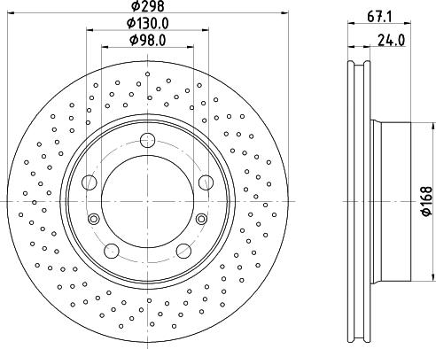 HELLA 8DD 355 126-891 - Гальмівний диск autozip.com.ua