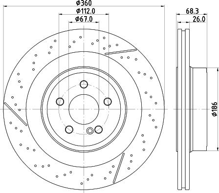 HELLA 8DD 355 126-871 - Гальмівний диск autozip.com.ua