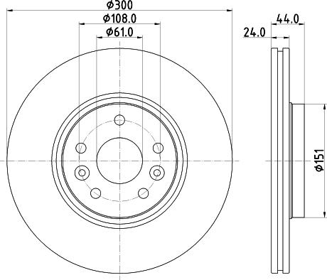 HELLA 8DD 355 120-941 - Гальмівний диск autozip.com.ua