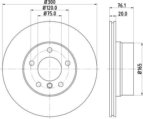 HELLA 8DD 355 120-902 - Гальмівний диск autozip.com.ua