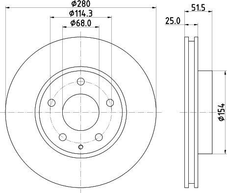 HELLA 8DD 355 120-441 - Гальмівний диск autozip.com.ua