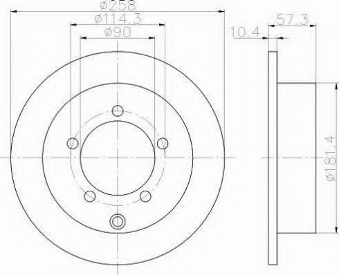 HELLA 8DD 355 120-041 - Гальмівний диск autozip.com.ua