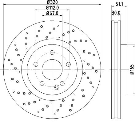 HELLA 8DD 355 120-352 - Гальмівний диск autozip.com.ua