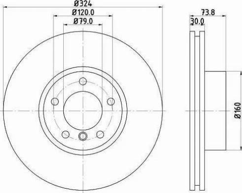 HELLA 8DD 355 121-031 - Гальмівний диск autozip.com.ua