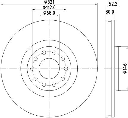 HELLA 8DD 355 128-661 - Гальмівний диск autozip.com.ua