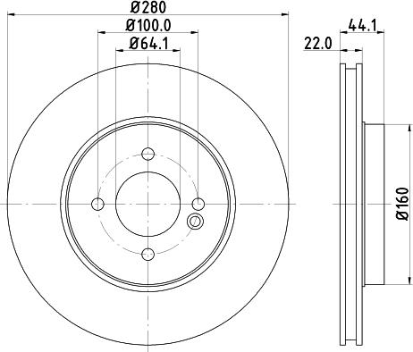 HELLA 8DD 355 123-571 - Гальмівний диск autozip.com.ua