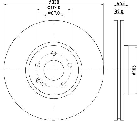 HELLA 8DD 355 123-042 - Гальмівний диск autozip.com.ua