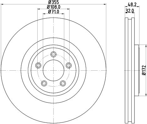 HELLA 8DD 355 129-071 - Гальмівний диск autozip.com.ua