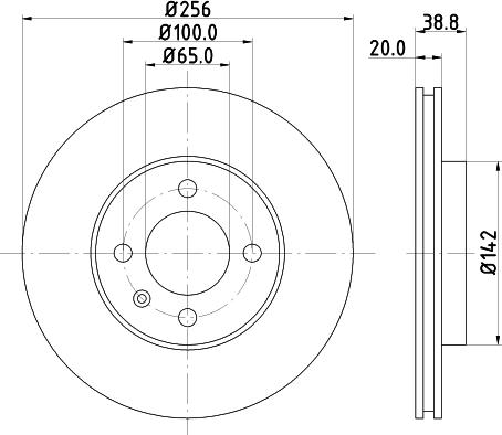 HELLA 8DD 355 123-731 - Гальмівний диск autozip.com.ua