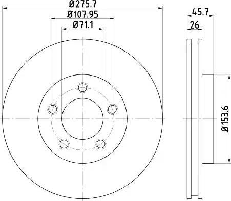 HELLA 8DD 355 122-191 - Гальмівний диск autozip.com.ua