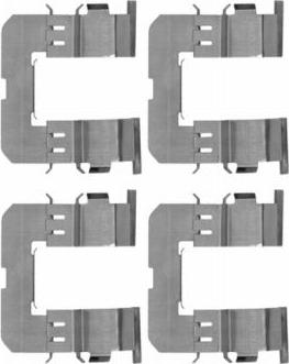 HELLA 8DZ 355 204-361 - Комплектуючі, колодки дискового гальма autozip.com.ua